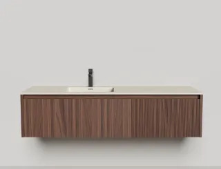 Подвесная тумба Salini Domino 27D216IN 160см шпон под встраиваемую раковину